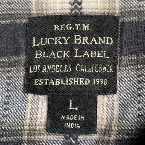 Medium Lucky Brand Red-Black LS Shirt - Picture 5 of 7
